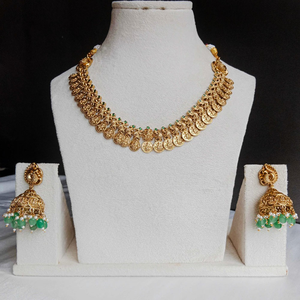 Handmade Brass Metal Jewellery Coin Necklace Set